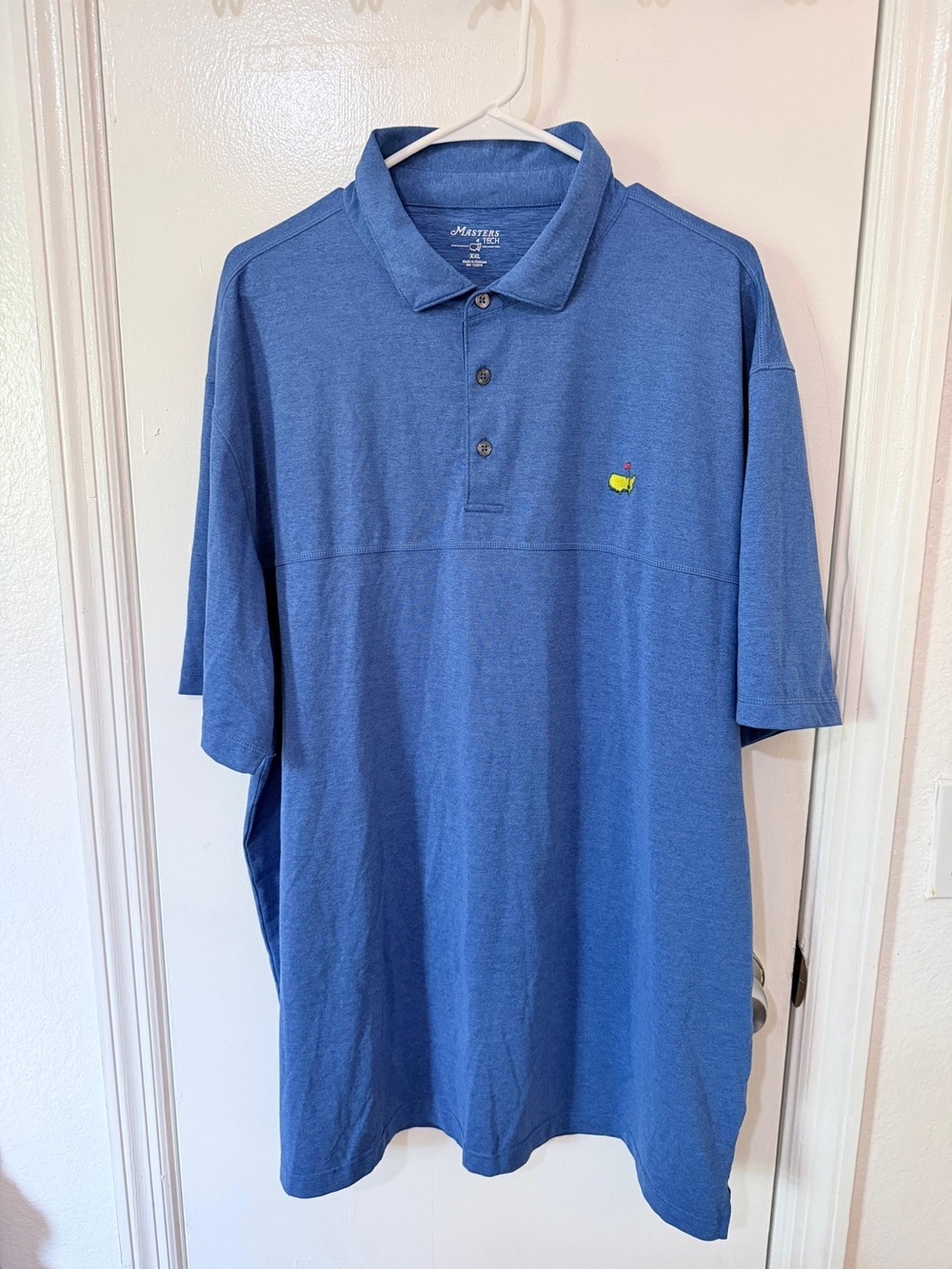 Masters Classic Blue Polo with Yellow Logo